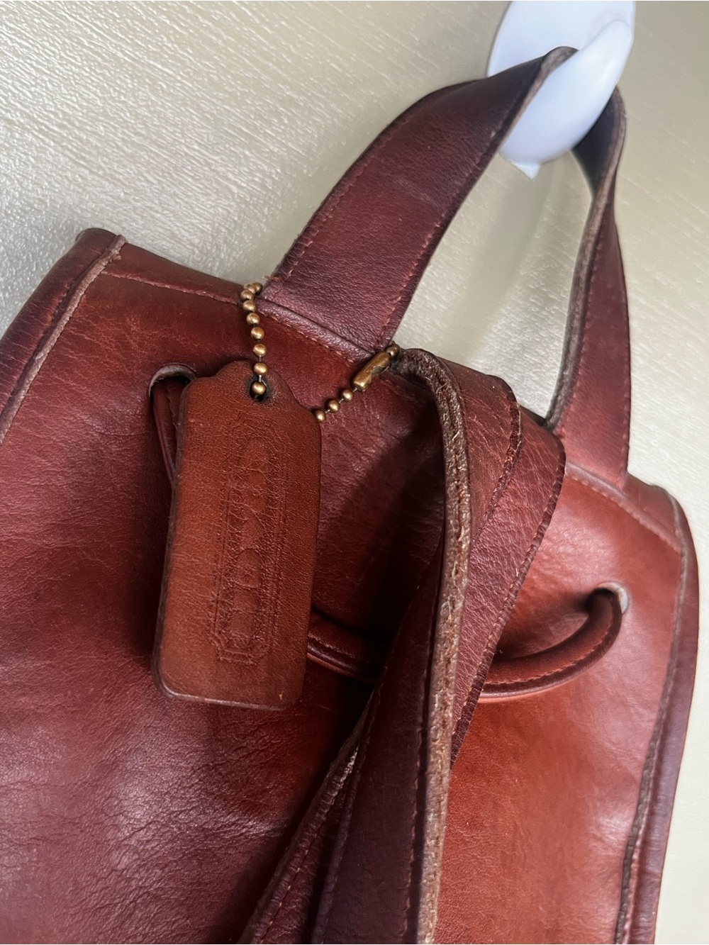 Coach H50-9960 Daypack Brown Leather Mini Backpack Purse Turn-Lock Closure - Picture 11 of 14